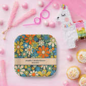 レトロガーデンフラワーズ60s 70s美学フローラ ペーパープレート (パーティー)