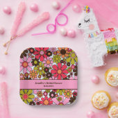 レトロガーデンフラワーズ60s 70s美学フローラ ペーパープレート (パーティー)