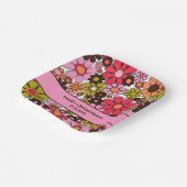 レトロガーデンフラワーズ60s 70s美学フローラ ペーパープレート (傾斜あり)