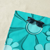 レトロガーデンフラワーズ60s 70s花柄の花嫁 ビーチタオル (インサイチュ)