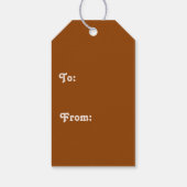 レトロガーデンフローラ60s 70sパターンブラウン&オレンジ ギフトタグ (裏面)