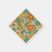 レトロガーデンフローラ60s 70sパターン スタンダードカクテルナプキン (角)