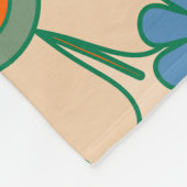 レトロガーデンフローラ60s 70sパターン フリースブランケット (角)