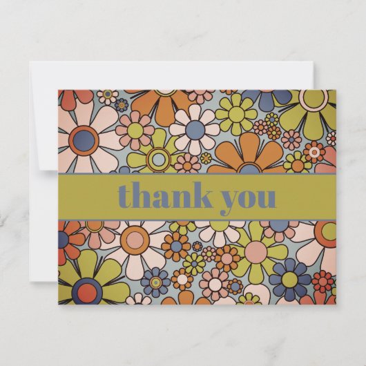 レトロガーデンヴィンテージ60s 70s美花 サンキューカード (正面)
