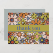 レトロガーデンヴィンテージ60s 70s美花 サンキューカード (正面/裏面)