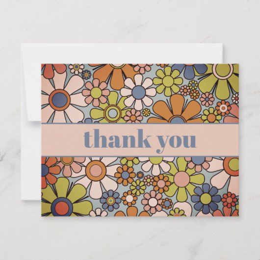 レトロガーデンヴィンテージ60s 70s美花 サンキューカード (正面)
