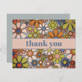 レトロガーデンヴィンテージ60s 70s美花 サンキューカード (正面/裏面)