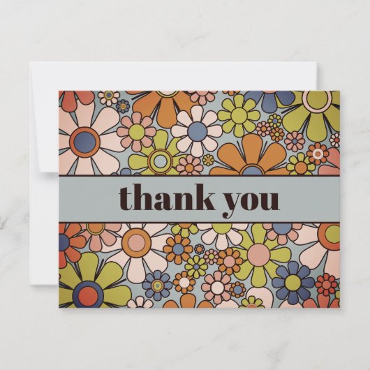 レトロガーデンヴィンテージ60s 70s美花 サンキューカード (正面)