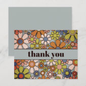 レトロガーデンヴィンテージ60s 70s美花 サンキューカード (正面/裏面)
