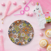 レトロガーデンヴィンテージ60s 70s美花 ペーパープレート (パーティー)