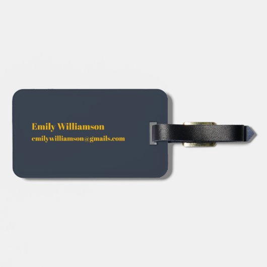 レトロガーデン明るいフローラ60s 70s パーソナライズされた ラゲッジタグ (裏面横)