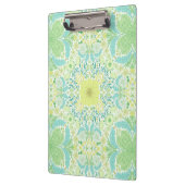 レトロガーデン花模様の緑と黄色 クリップボード (左)