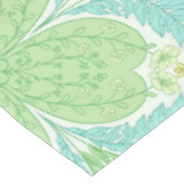 レトロガーデン花模様の緑と黄色 テーブルクロス (アングル)