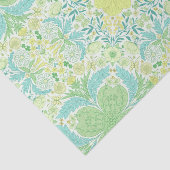 レトロガーデン花模様の緑と黄色 薄葉紙 (詳細)