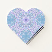 レトロガーデン花模様の青と紫 ノートブック (裏面)