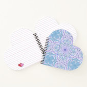 レトロガーデン花模様の青と紫 ノートブック (内部)