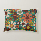 レトロガーデン花60s 70s花柄 アクセントクッション (裏面)