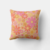 レトロガーデン花60s 70s花柄 クッション (裏面)