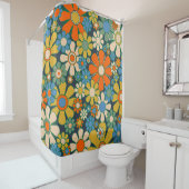 レトロガーデン花60s 70s花柄 シャワーカーテン (インサイチュ)