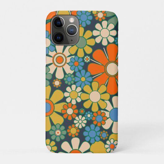 レトロガーデン花60s 70s花柄 Case-Mate iPhoneケース (裏)
