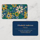 レトロガーデン60s 70s美的花柄 名刺 (正面/裏面)