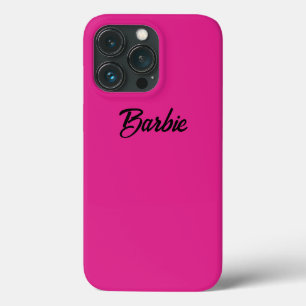 レトロガーリーおもしろいホットピンクスクリプト名 iPhone 13 PROケース