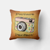 レトロガーリーカメラカメラマン角枕 クッション (裏面)