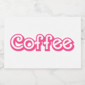レトロガーリーコーヒー フードラベル (シングルラベル)