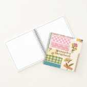 レトロガーリースタイルスクラップブック紙背景かわいい ノートブック (内部)