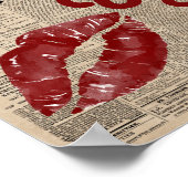 レトロガーリー引用文新聞トレンディーウォールアートポスター ポスター (角)