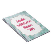 レトロガーリー「かわいらしお願い」プリント | 明るいヴィンテージ ノートブック (右側)