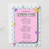 レトロガーリーGroovyピンク美しいサロン価格表 (正面)