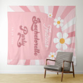 レトロガーリーGroovy 70sバチェロレッテ背景 タペストリー (インサイチュ(横))