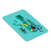 レトロガールの夜の柔軟な磁石 マグネット (右側)