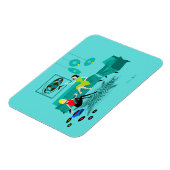 レトロガールの夜の柔軟な磁石 マグネット (左側)