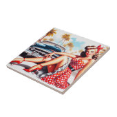 レトロガールクラシックのピンアップ タイル (側面)