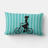 レトロガールサイクリストシルエット ランバークッション (裏面)