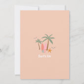 レトロガールザビッグワンサーフィン1st誕生日パーティー 招待状 (裏面)