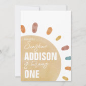 レトロガールズサンシャイン1st誕生日招待状 招待状 (裏面)