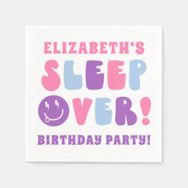 レトロガールズスリープオーバーパーティー スタンダードカクテルナプキン