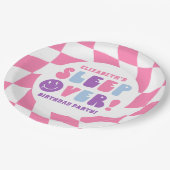 レトロガールズスリープオーバーパーティー ペーパープレート (アングル)