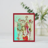 レトロガールズデイアットビーチ ポストカード (スタンド正面)