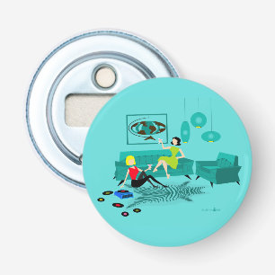 レトロガールズナイトインボタン型栓抜き 栓抜き