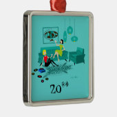 レトロガールズナイトクリスマス装飾品 メタルオーナメント (右)