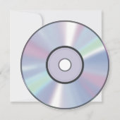 レトロガールズミュージックCDバースディ招待状 招待状 (裏面)
