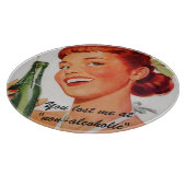 レトロガールソーダアドロおもしろいンガン カッティングボード (角)