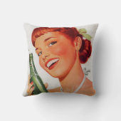 レトロガールソーダアドロおもしろいンガン クッション (裏面)