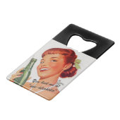 レトロガールソーダアドロおもしろいンガン クレジットカード栓抜き (正面アングル)