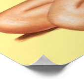 レトロガールビーチピンアップヴィンテージスタイル ポスター (角)