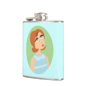 レトロガールブルー フラスク (左)